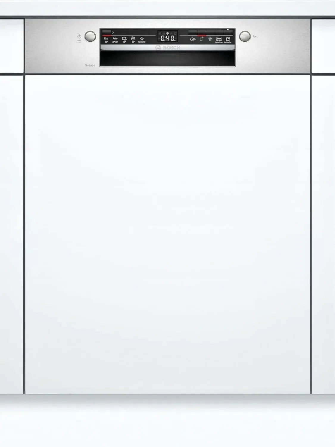 Bosch SMI2ITS33E Serie 2 Teilintegrierter Geschirrspüler, 60 cm, Edelstahl, Effizienzklasse E, 12 Maßgedecke, Extra Trocknen, Vario-Schublade, Home Connect