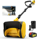 Kabellose Schneefräse mit 28cm Arbeitsbreite, 15cm Schneehöhe und 120° verstellbarem Auswurf, inklusive Akku und Ladegerät