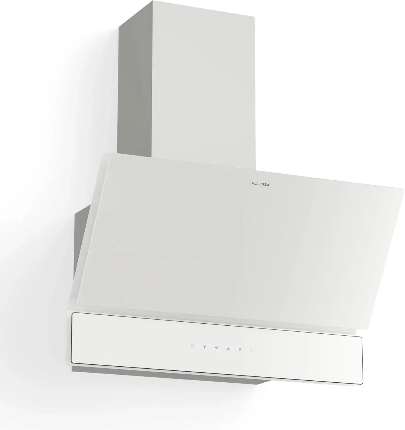 Klarstein Velaire Kopffrei-Dunstabzugshaube 60 cm, 820 m³/h, A++ Energieklasse, Touch-Steuerung, LED-Beleuchtung, leise, mit Alu- und Aktivkohlefiltern, Weiß