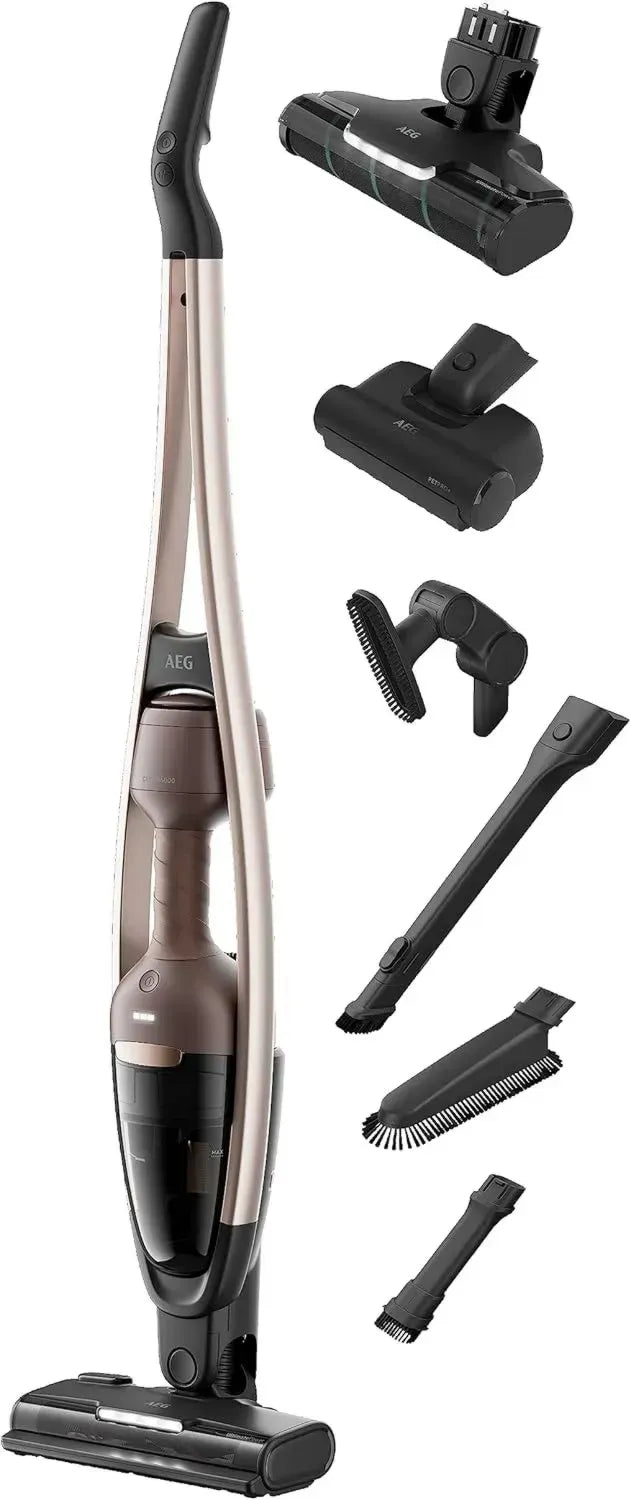 AEG CLEAN 6000 Kabelloser Akku-Staubsauger, geräuscharm, 2-in-1 für Tierhaare, 55 Min Laufzeit